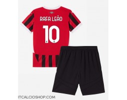AC Milan Rafael Leao #10 Prima Maglia Bambino 2024-25 Manica Corta (+ Pantaloni corti)